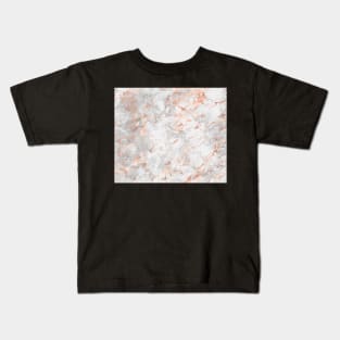 Rose Gold Pink Marble Kids T-Shirt